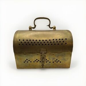 Large Brass Cricket Jewelry Box 9"x 6" X 9"